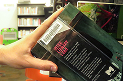 image of a book with an interlibrary loan jacket attached to it